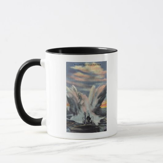 Seeschifffahrt Aussetzen der Depth Charge Tasse (Links)