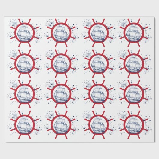 Seeschifffahrt Geschenkpapier (Flach)