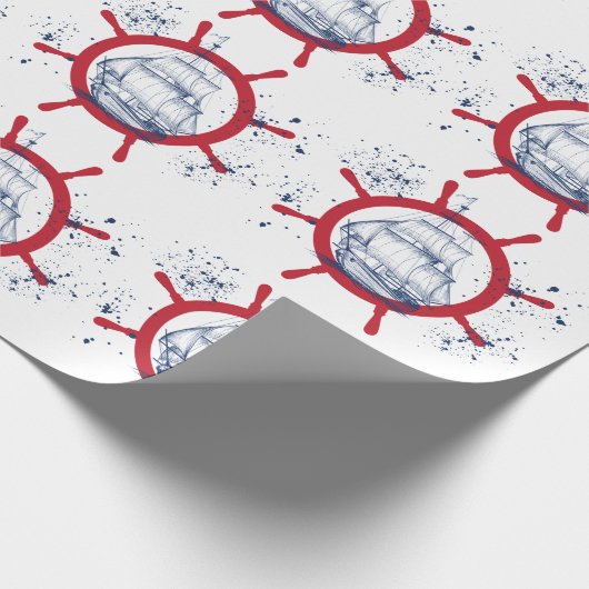 Seeschifffahrt Geschenkpapier (Ecke)