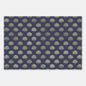 Seeschifffahrt in blau und gold geschenkpapier set (Vorderseite)