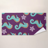 Seeschifffahrt mit Seepferden  Badehandtuch (Badehandtuch)