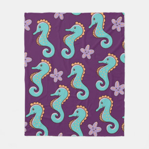 Seeschifffahrt mit Seepferden  Fleecedecke