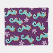 Seeschifffahrt mit Seepferden  Fleecedecke (Vorderseite (Horizontal))