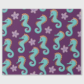 Seeschifffahrt mit Seepferden Geschenkpapier (Flach)