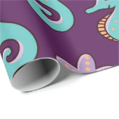 Seeschifffahrt mit Seepferden Geschenkpapier (Rolleneckpunkt)