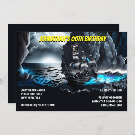 Seeschifffahrt Mondlichtgebirge Einladung (Vorne/Hinten)