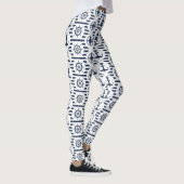 Seeschifffahrt nach blauem Muster Leggings (Rechts)