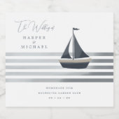 Seeschifffahrt personalisierte Hochzeit Alkoholflaschenetikett (Einzelnes Label)