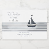 Seeschifffahrt personalisierte Hochzeit Schaumweinetikett (Einzelnes Label)