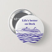 Seeschifffahrt Schiff Segler Button (Vorne & Hinten)