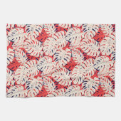 Seeschifffahrt und Korallen Monstera Leaf Küchentü Geschirrtuch (Horizontal)