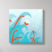 Seeschifffahrts-Seeungeheuer Leinwanddruck (Vorderseite)