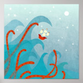 Seeschifffahrts-Seeungeheuer Poster (Vorne)