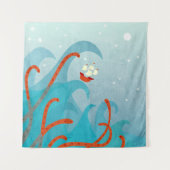 Seeschifffahrts-Seeungeheuer Wandteppich (Vorderseite)