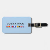 Seeschifffahrtsflaggen von Costa Rica Gepäckanhänger (Vorderseite horizontal)
