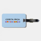 Seeschifffahrtsflaggen von Costa Rica Gepäckanhänger (Rückseite horizontal)