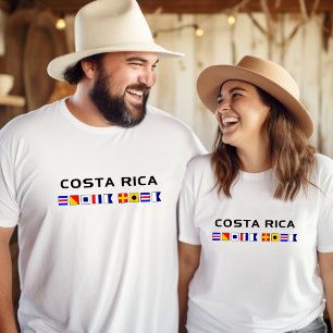 Seeschifffahrtsflaggen von Costa Rica T-Shirt