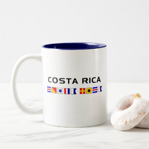 Seeschifffahrtsflaggen von Costa Rica Zweifarbige Tasse