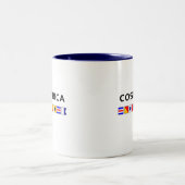 Seeschifffahrtsflaggen von Costa Rica Zweifarbige Tasse (Mittel)