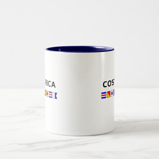 Seeschifffahrtsflaggen von Costa Rica Zweifarbige Tasse (Mittel)