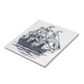 Seeschiffs-Fliese Fliese (Seite)