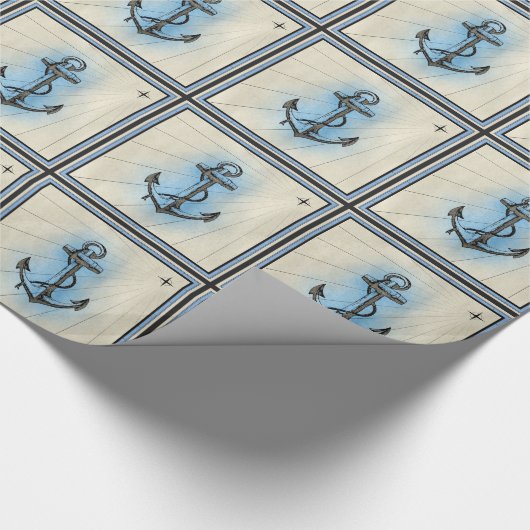 Seeschiffsankerpapier Geschenkpapier (Ecke)