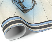 Seeschiffsankerpapier Geschenkpapier (Rolleneckpunkt)