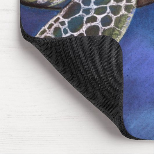 Seeschildkröte-Blues Mousepad (Ecke)
