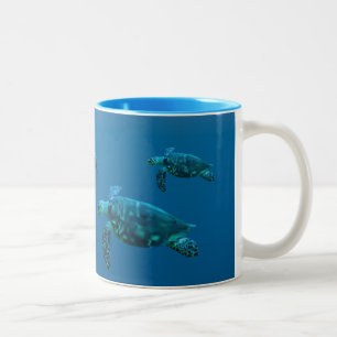 Seeschildkröte-Kaffee-Tasse Zweifarbige Tasse