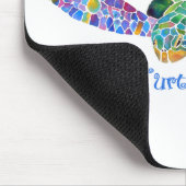 Seeschildkröte-Liebe eine Schildkröte Mousepad (Ecke)