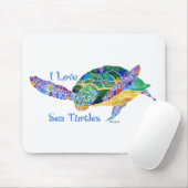 Seeschildkröte-Liebe eine Schildkröte Mousepad (Mit Mouse)