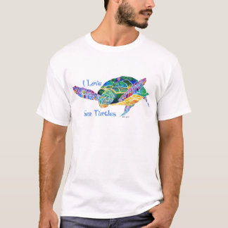 Seeschildkröte-Liebe eine Schildkröte T-Shirt