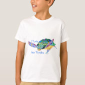 Seeschildkröte-Liebe eine Schildkröte T-Shirt (Vorderseite)