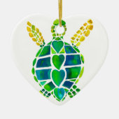 Seeschildkröte-Liebe-Sammlung Keramikornament (Vorne)