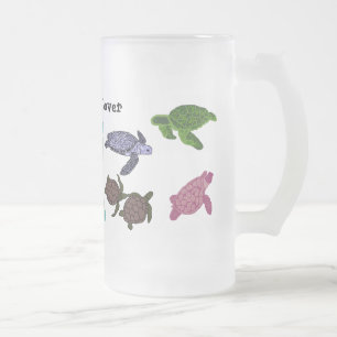 Seeschildkröte-Liebhaber-Tasse Mattglas Bierglas