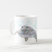 Seeschildkröte Niedliche Farbenfrohe Kindheit Illu Kaffeetasse (Vorderseite Links)