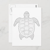 Seeschildkröte Postkarte (Vorne/Hinten)
