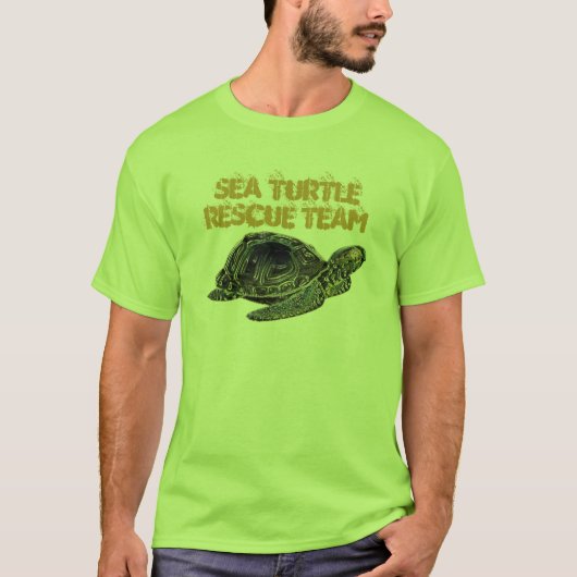 Seeschildkröte-Rettungs-Team-T - Shirt (Vorderseite)