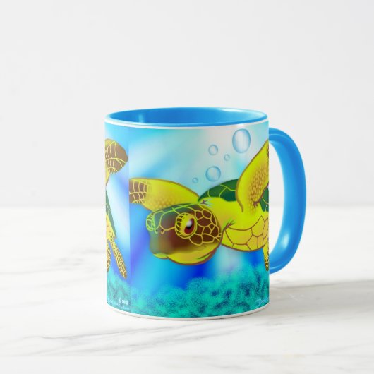 Seeschildkröte-Tasse 12c Tasse (VorderseiteRechts)