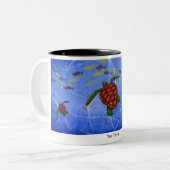 "Seeschildkröte-" Tasse durch Künstler John Donato (Vorderseite Links)
