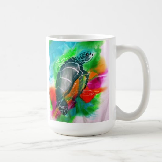Seeschildkröte-Tasse, Maui, Hawaii, Insel, Kaffeetasse (Rechts)