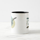 Seeschildkröte-Tasse Zweifarbige Tasse (Mittel)