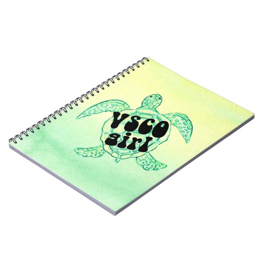 Seeschildkröte-Vsco-Mädchen-Notebook Notizblock (Linke Seite)