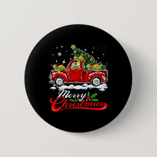Seeschildkröten Fahren Weihnachtsbaum Truck Turtle Button
