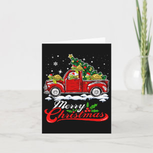 Seeschildkröten Fahren Weihnachtsbaum Truck Turtle Karte