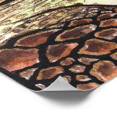 Seeschildkröten-gestanztes Glas Stil Kunstdrucke Poster (Ecke)