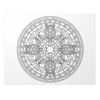 Seeschildkröten Seatura Mandala Musterfarbbuch Notizblock