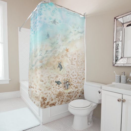 Seeschildkrötenfahrt Duschvorhang (Beispiel)