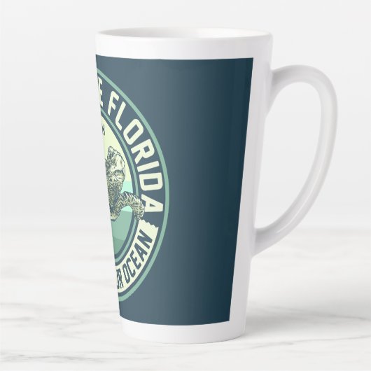 Seeschildkrötenschutz-Custom Monogram Milchtasse (Rechts)