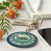 Seeschildkrötenschutz-Custom Monogram Schlüsselanhänger (Seite)